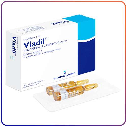 VIADIL 5 MG/ML 2 AMPOLLAS 1 ML (PARGEVERINA)